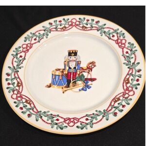 Vintage Block Spal Whimsy Christmas Nutcracker Salad Plates Set of 8 Portugal